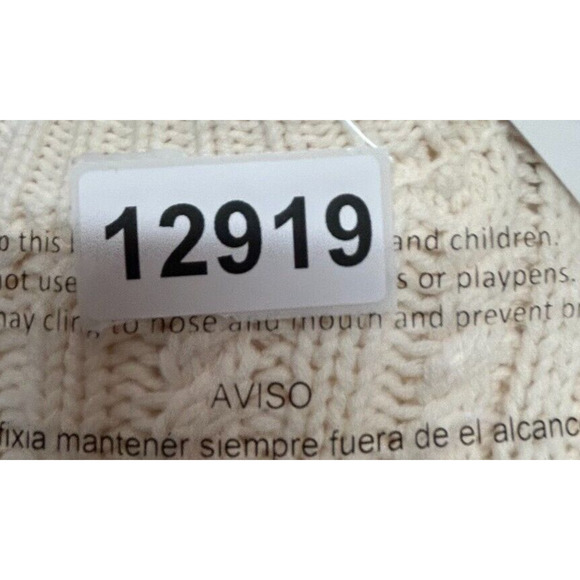 Zoe & Claire Sweater Small Cream Cable Knit Mock Neck Side Shoulder Buttons NWT - Picture 10 of 10